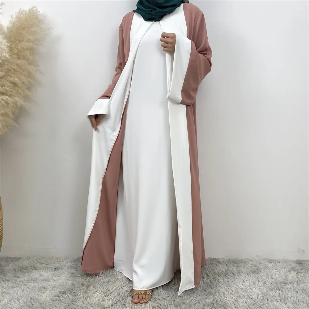 New Design Nida Muslim Abaya Dubai Luxury Woman Dress Veiled Islamic Moroccan Kaftan Black Ramadan Modest Casual Clothing Eid