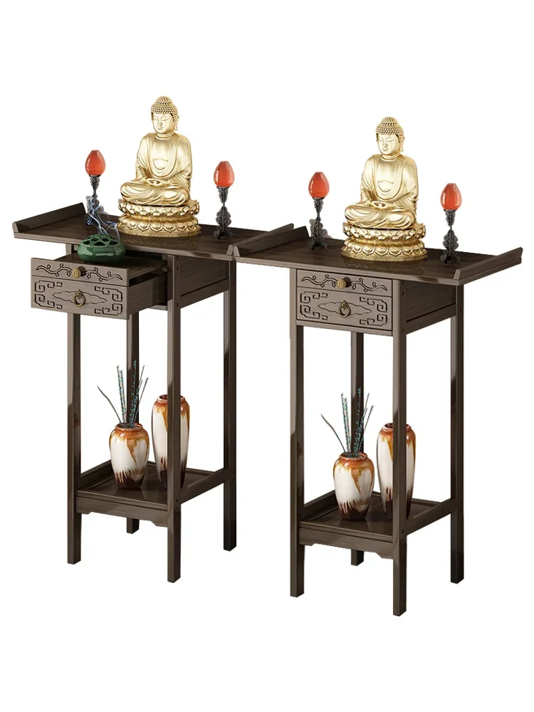 

Household Vintage Hallway Console Table Living Room Entrance Bamboo Coffee Table With Drawer Rectangle Side Table Home Furniture
