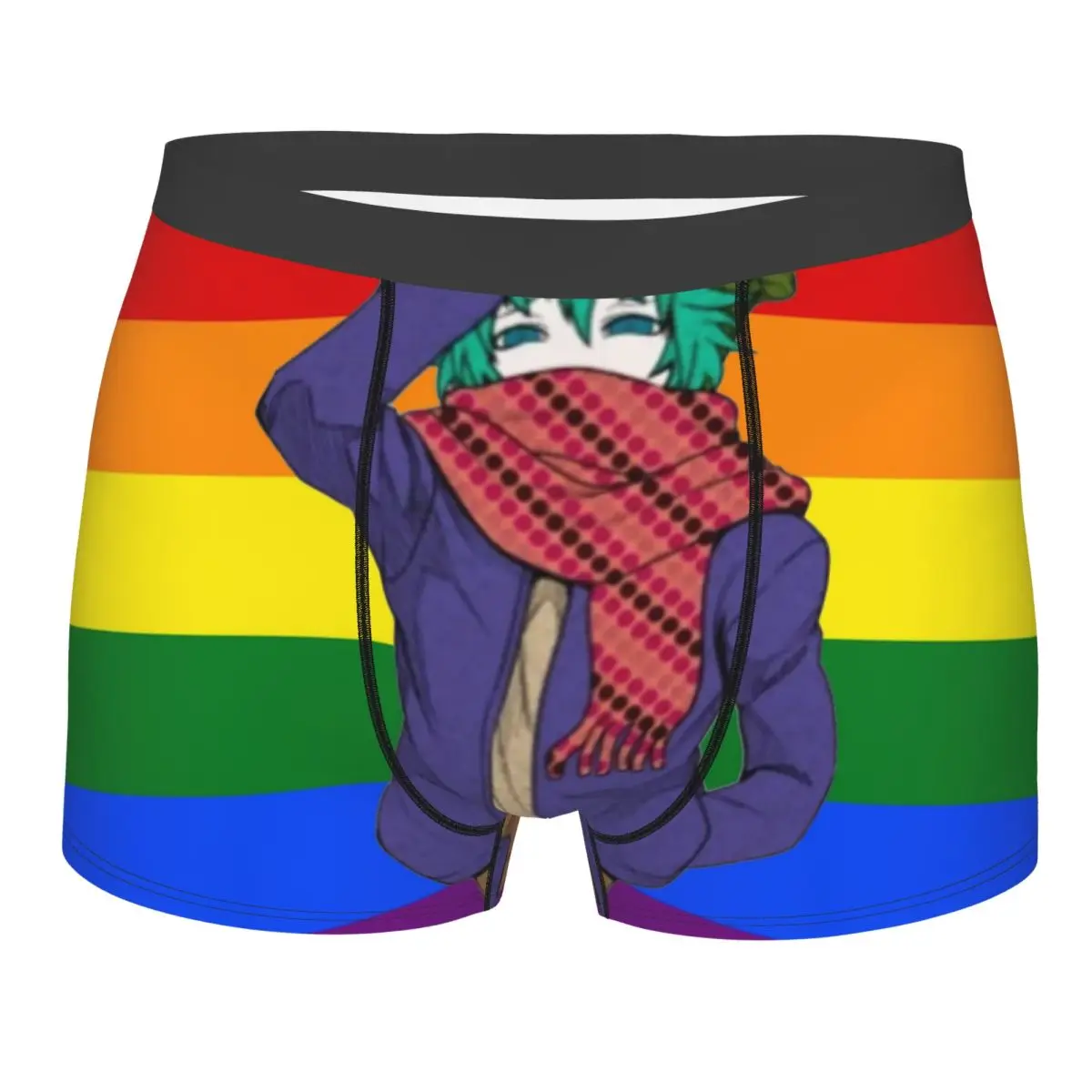 Custom Shin Tsukimi LGBT Underwear Men Breathbale YTTD Game Anime Boxer Briefs