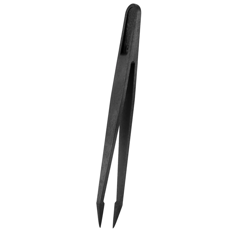 

40 Pcs Black Plastic Tip Head Anti Static Tweezer 12Cm Length