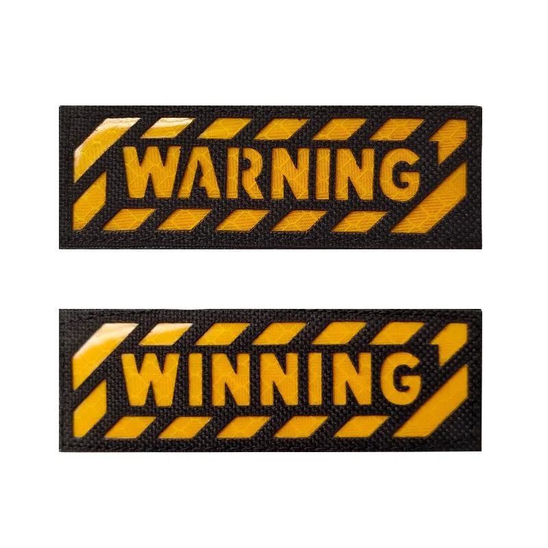 WARNING WINNING Personalised Patch Tactical Armband Badge Outdoor IR Reflective Engraving Backpack Accessories Embroidery patch