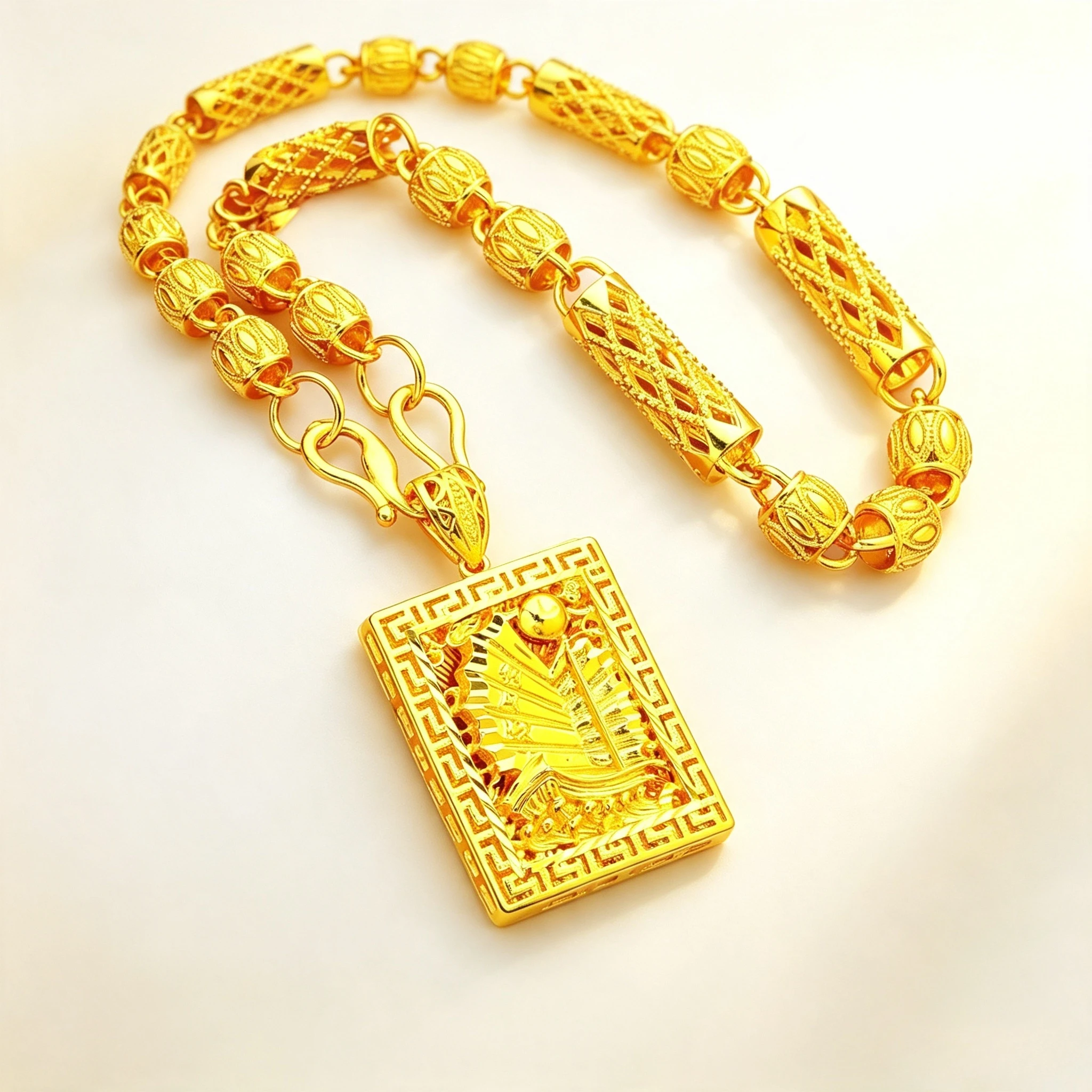 9999 gold NovaGlod Men Smooth Sailing Necklace  - Smooth sailboat edges, fine links, comfortable Gift for girlfriend