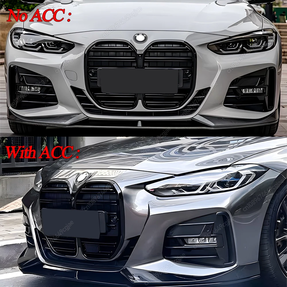 المصد الأمامي شواء شبكة الكلى السوداء اكسسوارات السيارات ACC لسيارات BMW 4 Series G22 G23 M-Sport 420i 430i 435i M440i 420d 2020-2025