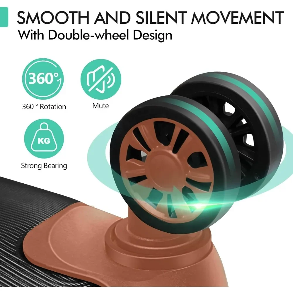 أمتعة ABS خفيفة الوزن ذات جوانب صلبة مع 4 عجلات عالمية قفل TSA - حقيبة كبيرة مقاس 28 بوصة، خيارات باللونين الأسود والبني