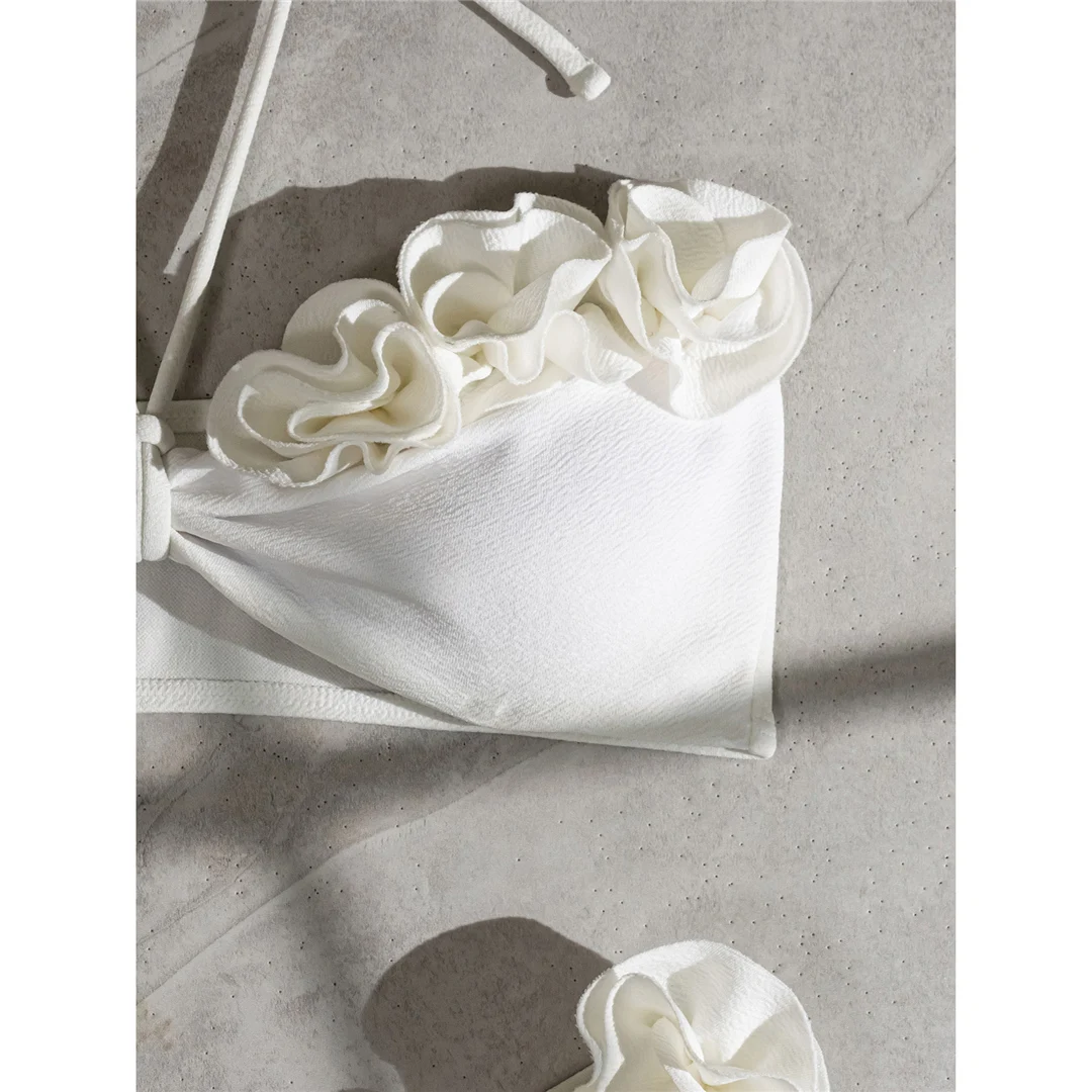 2026 Sexy 3D-Blumen Neckholder-Bikini, brasilianischer Damen-Badeanzug, zweiteiliger Bikini-Set, Badebekleidung, Badeanzug, Schwimmanzug V5236 – Detail 15
