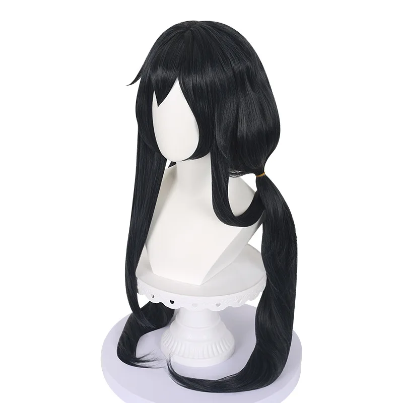 ブルーアーカイブ 翠子ゆう コスプレウィッグ ロングダークブルーウィッグ リアルな頭皮シミュレーション付き