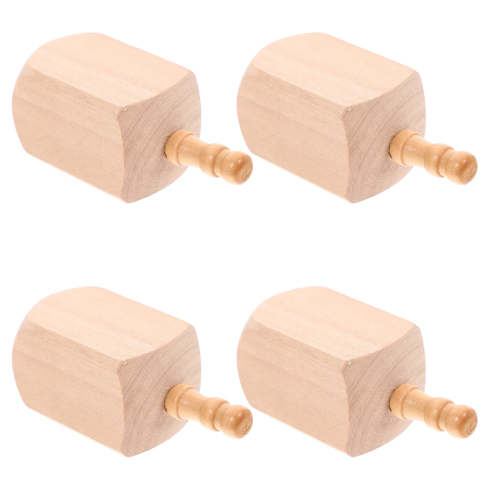 

4 Pcs Hanukkah Dreidel Gingerbread Dreidels Party Favors Game Props Lotus Tree Toy for Kids