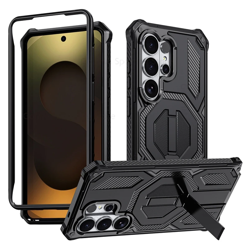 

Heavy Duty Protection Cover For Samsung S26 Ultra Hybrid Armor Shockproof Kickstand Cases For Galaxy S25 FE S24 Ultra S26 Plus
