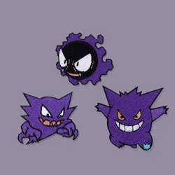 Original Pokemon 3 style Gengar Patch DIY Badge Cloth Patch Embroidery Clothing bag sticker Down Jacket Denim Xmas Gift