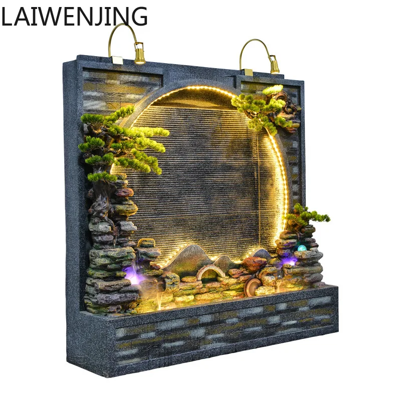 HLZ Water Curtain Wall Flowing Water Screen Partition Entrance Rockery Fountain  Ornament Courtyard Outdoor Decoration