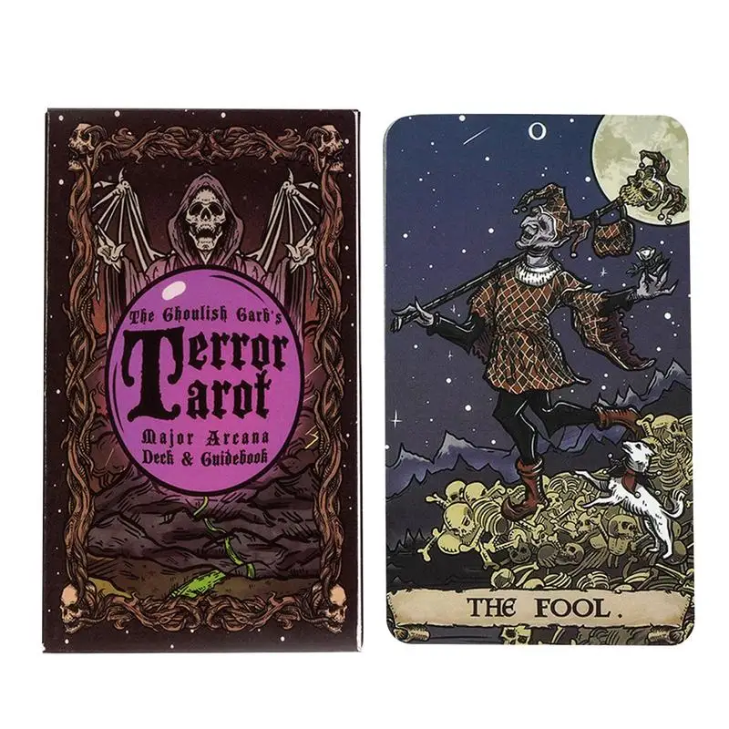 The Terror Tarot Major Arcana Deck Oracle Card Mysterious Divination Deck Tools 22pcs Game Terror Tarot English Party Favor