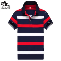 polo da uomo primavera autunno nuovo uomo di alta qualità manica corta tinta unita gioventù Business polo casual M-3XL 4XL 8037