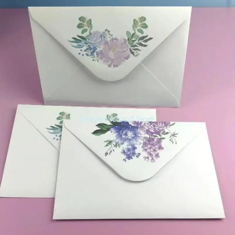 

Y88B Упаковка из 100 элегантных цветочных конвертов с элегантным белым цветочным дизайном для поздравительных открыток и 16 см х