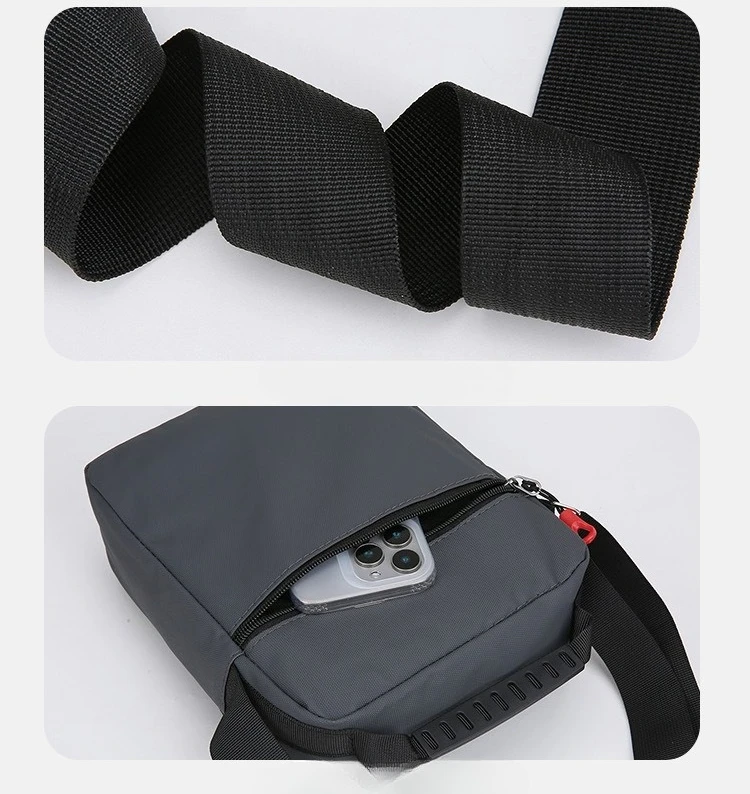 Neue Herren-Umhängetasche, schlichte Schultertasche, lässige, geräumige Tasche für den täglichen Gebrauch, atmungsaktive Reisetasche für Herren. – Detail 31