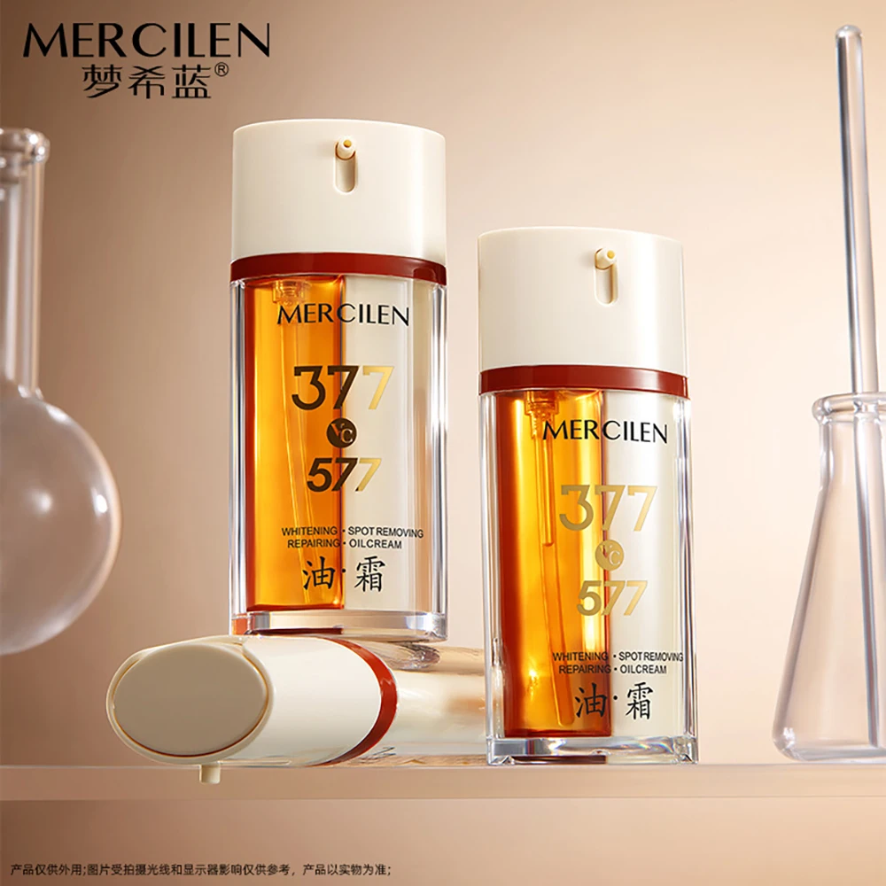 377 Skin Brightening Bubble Essence Oil Face Cream Oil Control Moisturizing Soothing Double Tube Light Oil Cream Korea Skincare