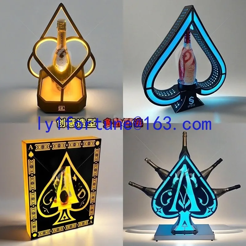 Spade A bar KTV new creative custom luminous bar LED foreign wine display stand champagne wine holder