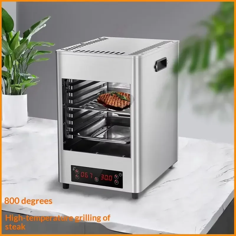 Steak grill, touch control intelligent smokeless grill, high temperature outdoor western grill