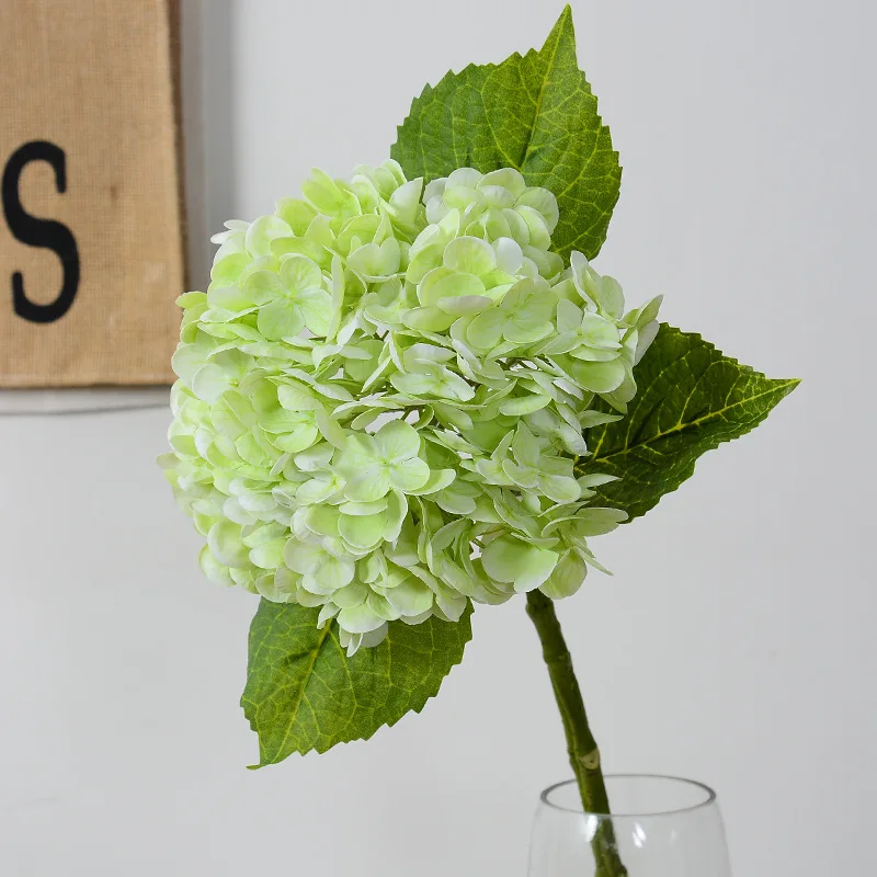 Schöne künstliche große Hortensienblume, blau, fühlen sich echt an, künstliche Blumen für Zuhause, Hochzeit, Dekoration, Wohnzimmer, Tischdekoration – Detail 10