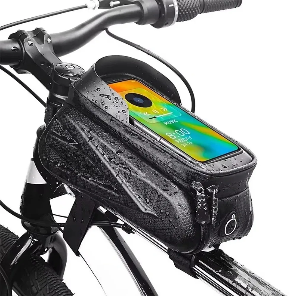 Waterproof 7.2-inch touchscreen cycling bag with front frame phone case storage accessories, suitable for road bike bike case.