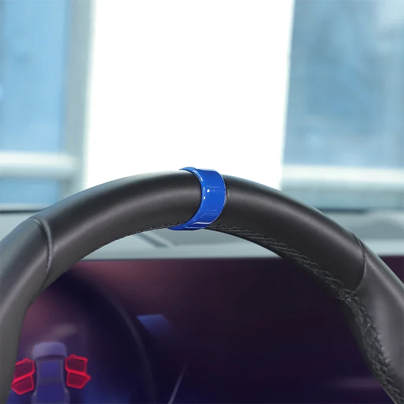 For BMW 5 Series G60 2024-2025 ABS Black Car Steering Wheel Return To The Correct Mark Trim Cover Interior Car Accessories
