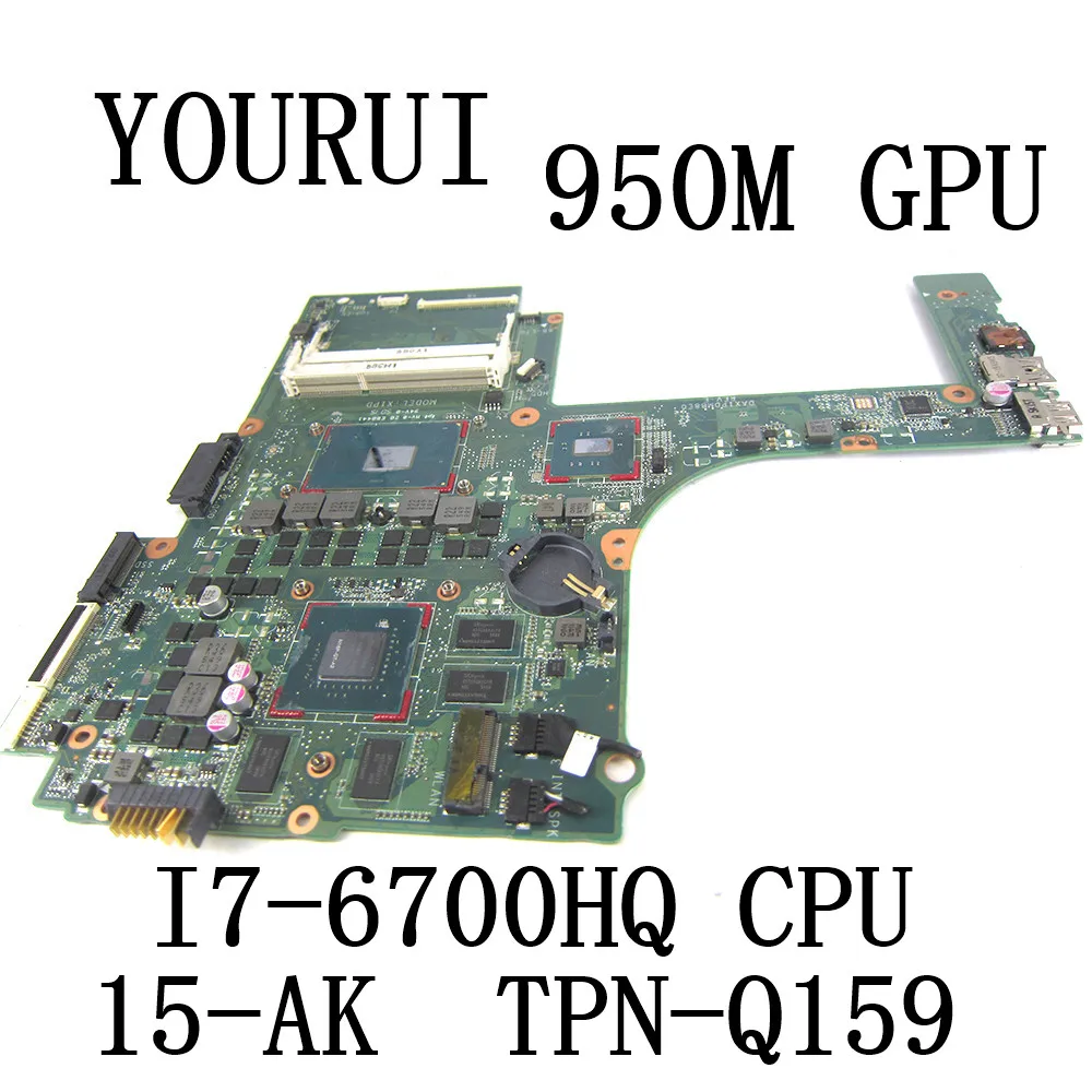 Placa-mãe portátil para HP Pavilion Gaming, placa-mãe com i7-6700HQ CPU, 950M GPU Mainboard, DAX1PDMB8E0, 15-AK, TPN-Q157