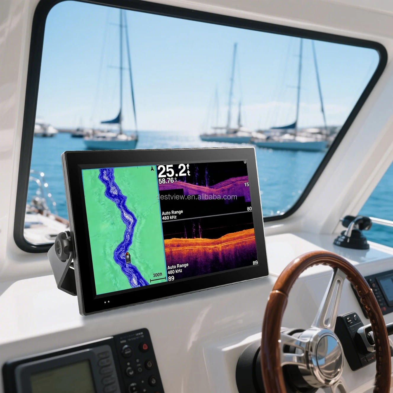 

Sunlight Readable LCD Display Capacitive Touchscreen Industrial Marine/yachts Monitor With HDMI Inport