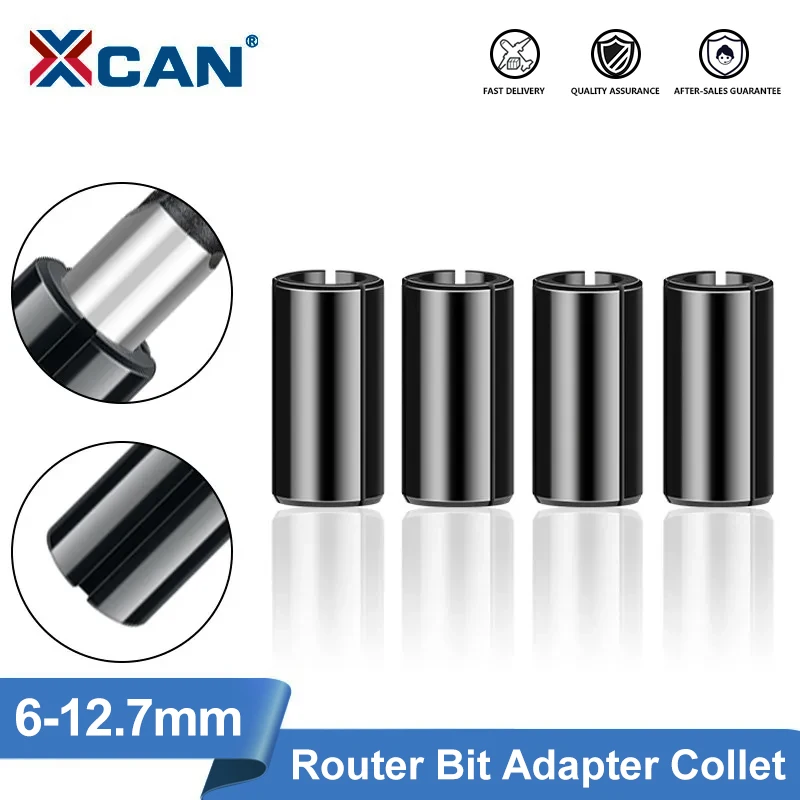 XCAN 1pcs Adapter Collet Shank CNC Router Tool Adapters Holder 8mm Change to 12.5-8mm/12.7-6 mm