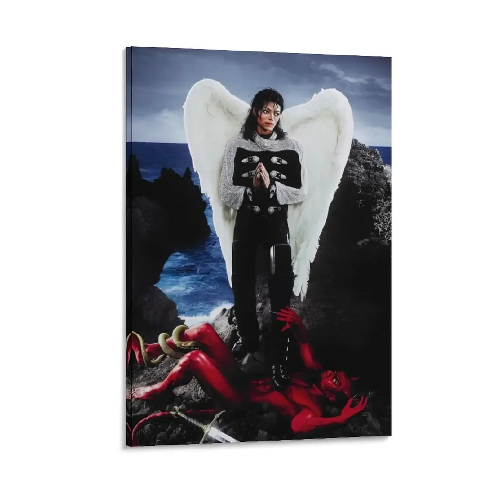 

Stepping on Devil Canvas Painting posters for room poster anime Paintings on canvas for living room