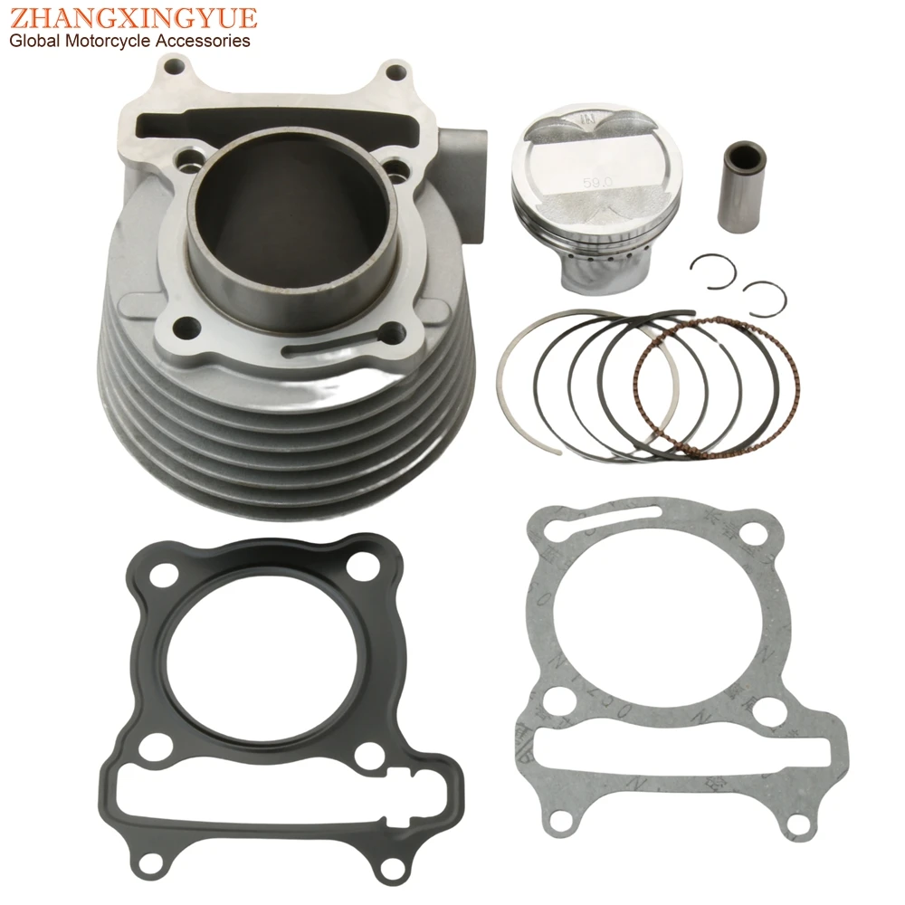 Scooter 160cc 59mm G5 Big Bore Cylinder Kit For Kymco Like 150i Racing 150cc 12100-LEB1-90B LFE2 Pin 15mm