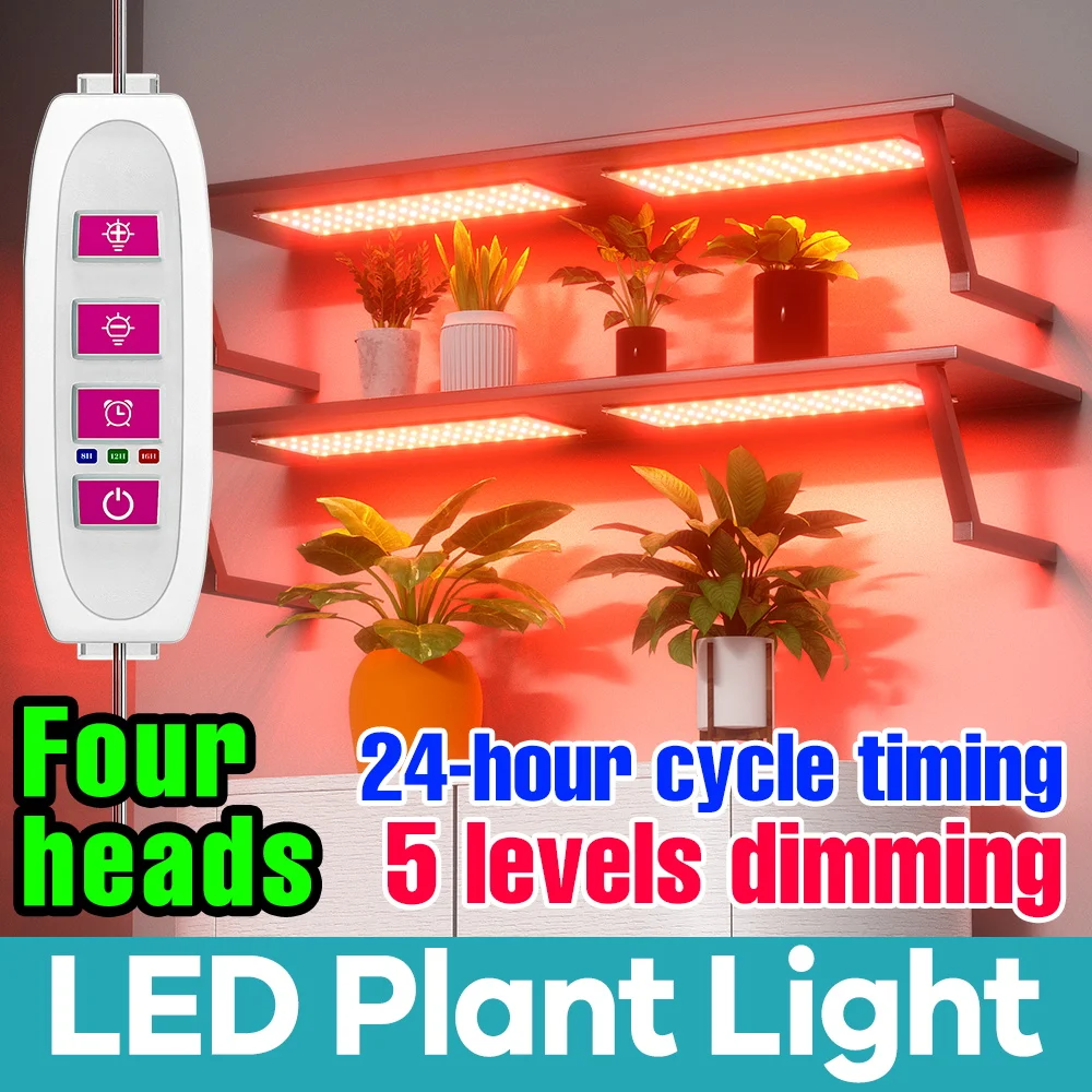 USB LED Pianta Coltiva La Luce Spettro Completo 5V Quantum Board Temporizzazione Auto On/Off Dimmerabile UV/IR Cactus Idroponico Vegs Coltiva La Lampada