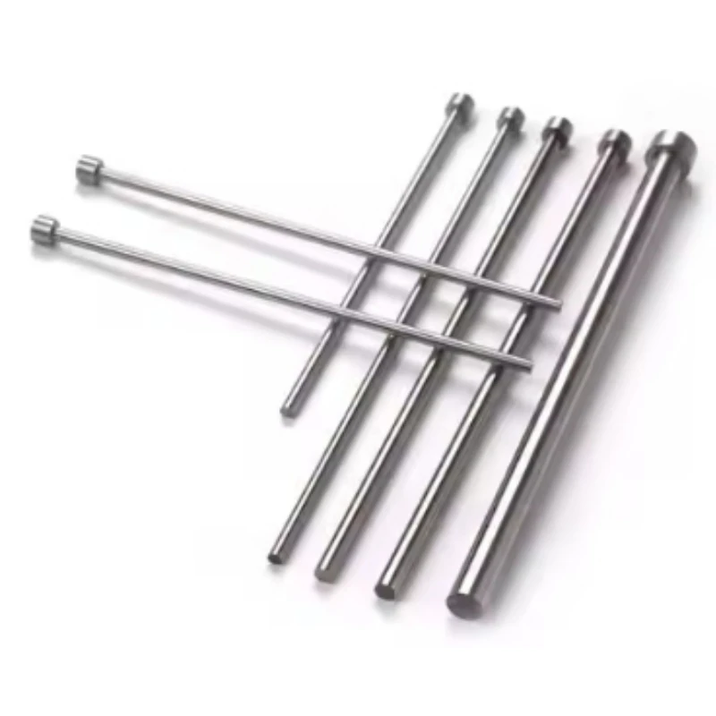 High Precision 10pcs 65Mn Round Head Straight Ejector Pins D7x100mm-D9x300mm for Injection Plastic Mould