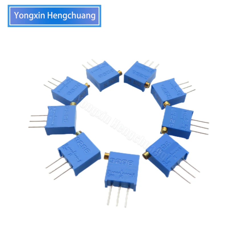 10pcs 3296 3296X adjustable potentiometer 1K 2K 5K 10K 20K 50K 100K 200K 500K 1M ohm 100R 200R 500R X103 X104 X105 X20