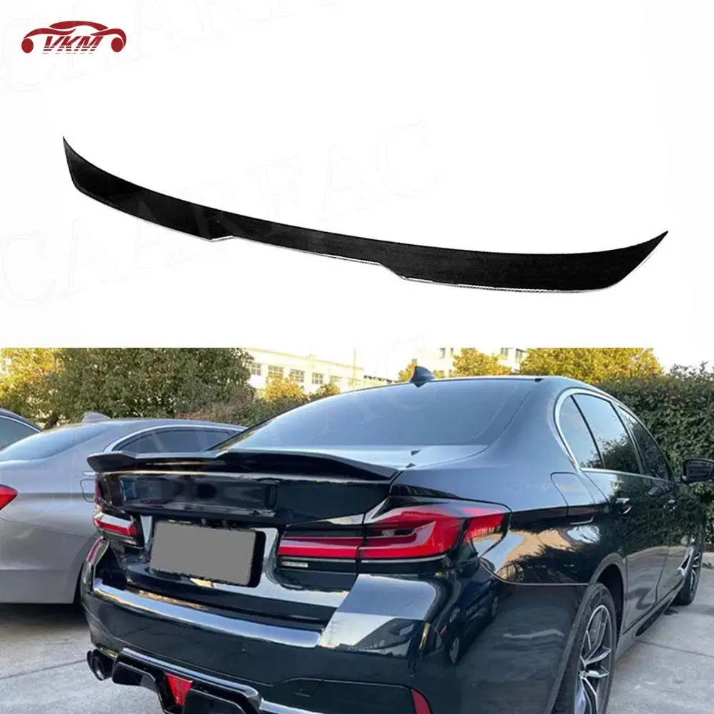 

ABS Carbon Look Car Rear Trunk Spoiler Wing for BMW 5 Series G30 F90 M5 Sedan 2017-2020 PO Style Duck wings Car Styling