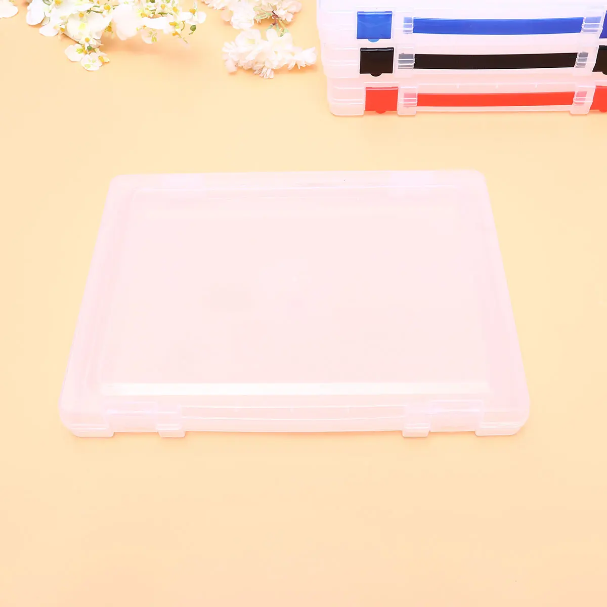 Transparent Document Storage Holder Lightweight Paper Filling Box for Important Files Document Storage Box File Case