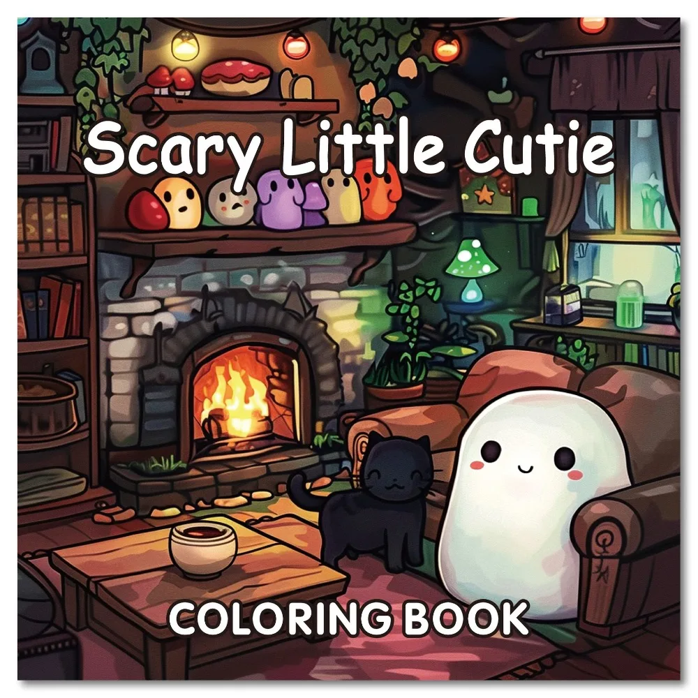 

Creative Cartoon Coloring Book Educational Painting Gift Paperback Stress Relief Doodles Book for Adults And Teens