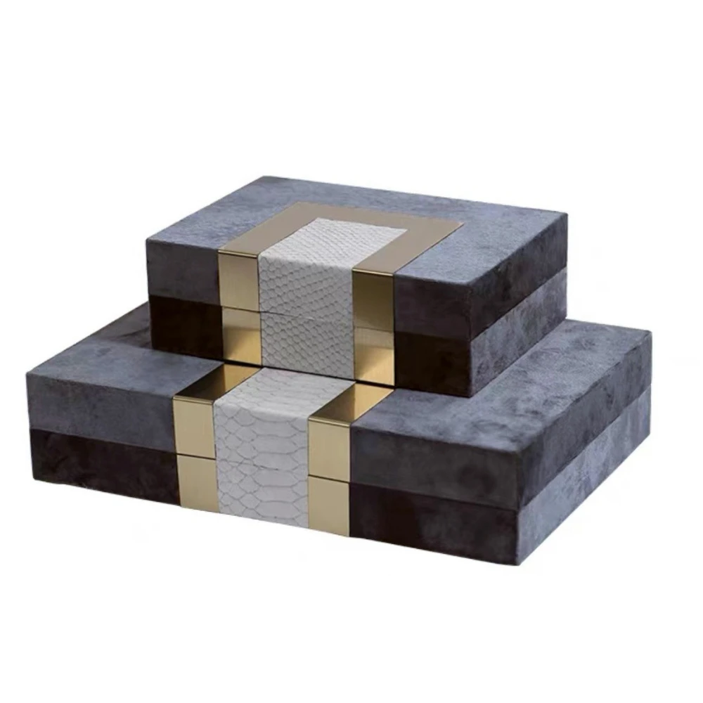 

Large Box Jewelry Storage Box Organizer Case Leather Ring Necklace Earrings Jewelry Boxes Container Tray Display