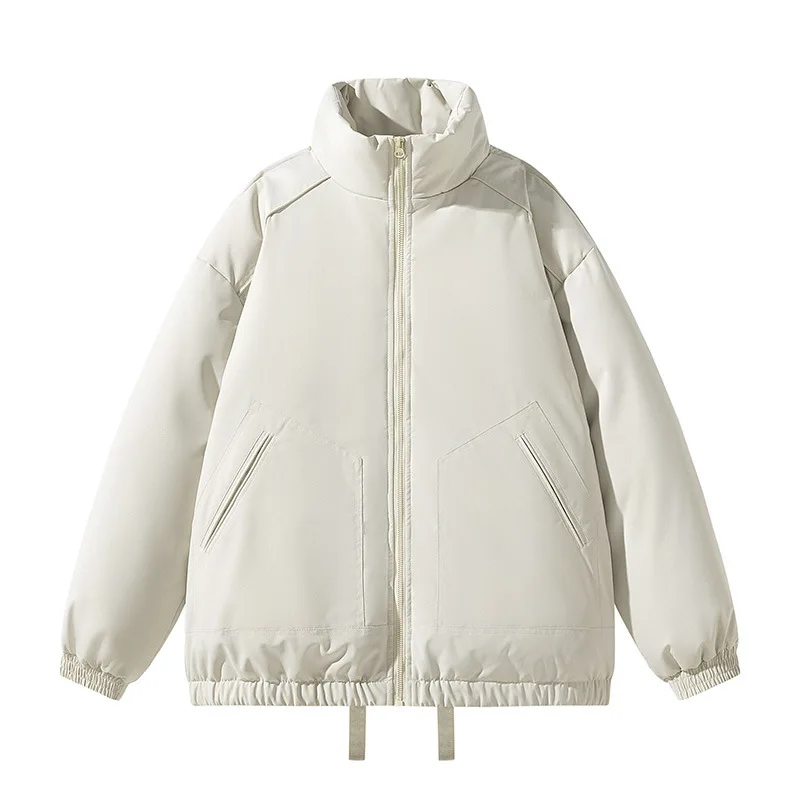 الشتاء رجل أسفل معطف رشاقته الباردة واقية بسيطة تنوعا بلون الرجال ملابس خارجية الوقوف طوق طويلة الأكمام فضفاضة الذكور سترة #2