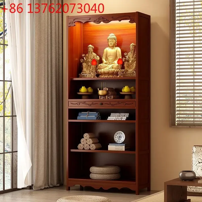 New Chinese-style Buddhist shrine, offering cabinet, God of Wealth incense case, household offering, offering table