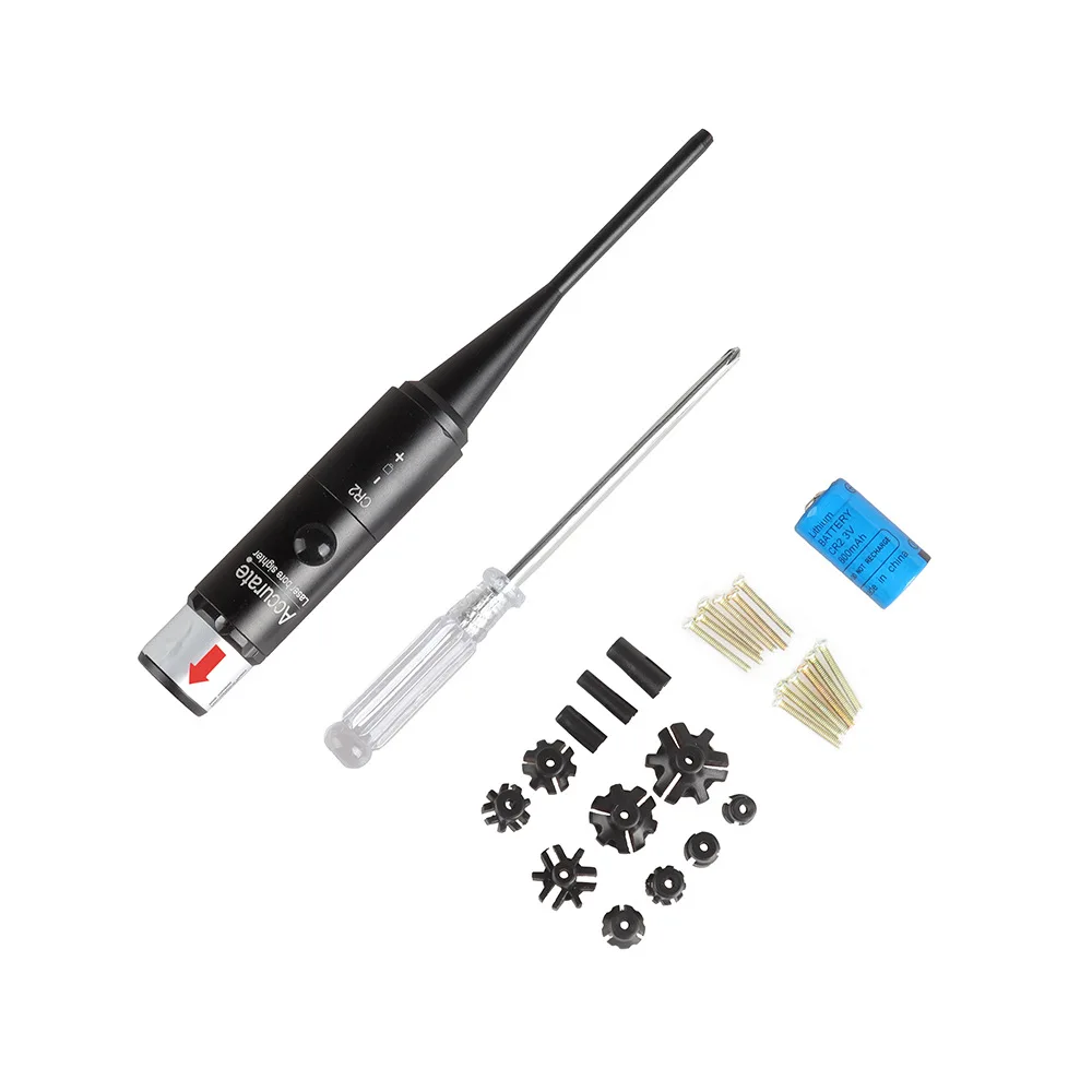 Carton Pack 12Pcs Adapters Red Laser Bore Sight Zero Calibrator Collimator Tactical CQB Airsoft Rifle Optic Mod Replacement