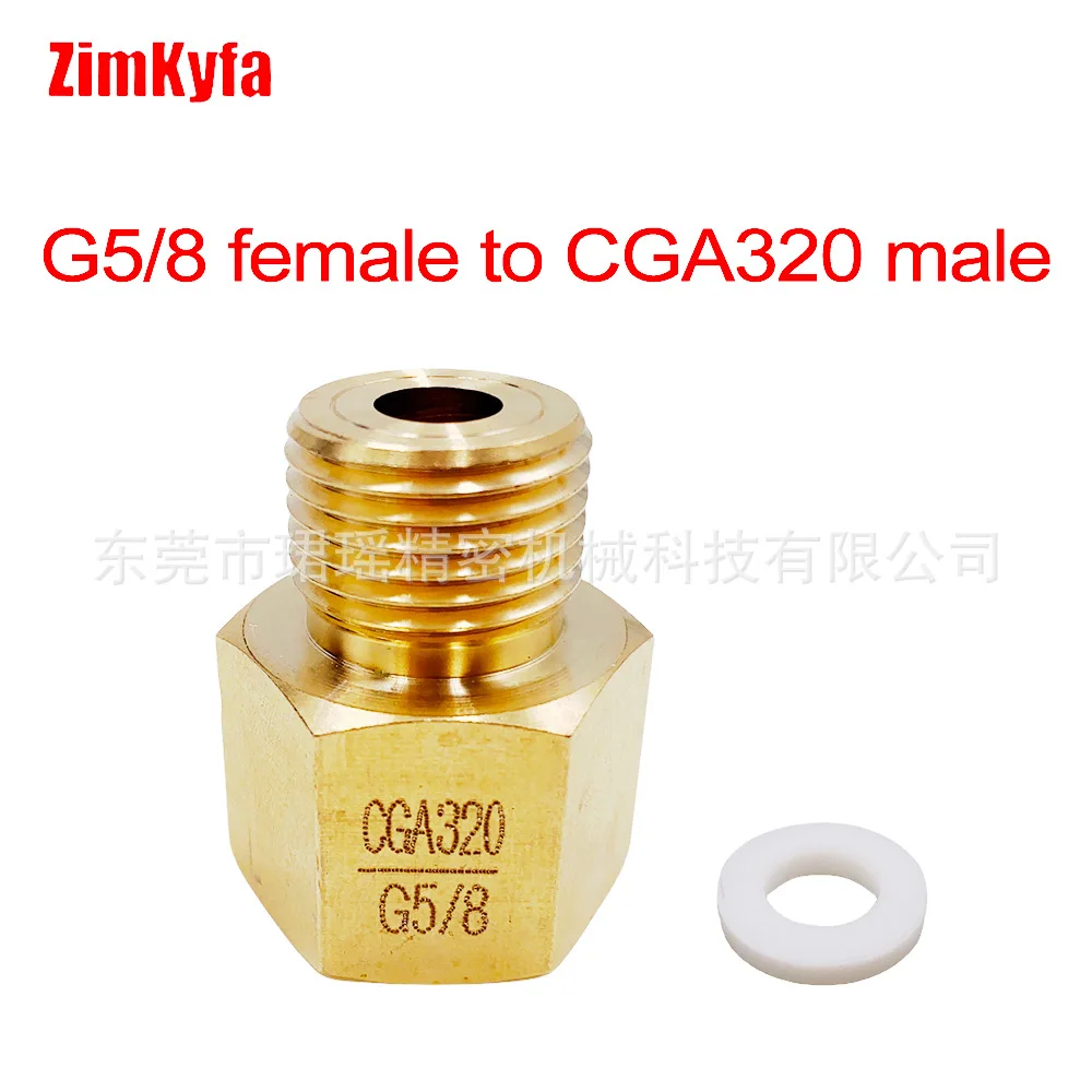 

5Pcs Brewing Aquarium Soda Cylinder Carbon Dioxide Pressure Reducing Valve Connector G5/8 to CGA320
