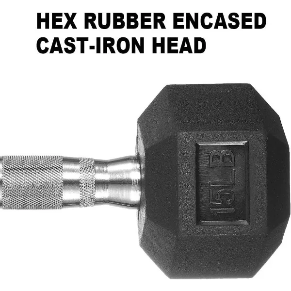 papababe Dumbbell Set Rubber Encased Hex Dumbbell Free Weights Dumbbells Set Home Weight Set with Rack