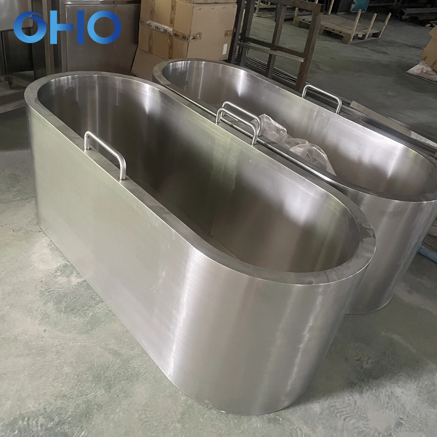 OHO Plus Edition 304 Stainless Steel Sport Recovery Oval Ice Bath Tub