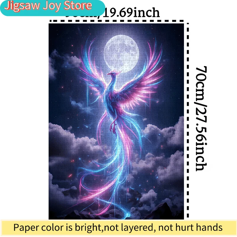 

Мифические существа: бумажный пазл «Феникс» на 1000 элементов, большая головоломка, подарок для семейных интерактивных игр, украшение для дома