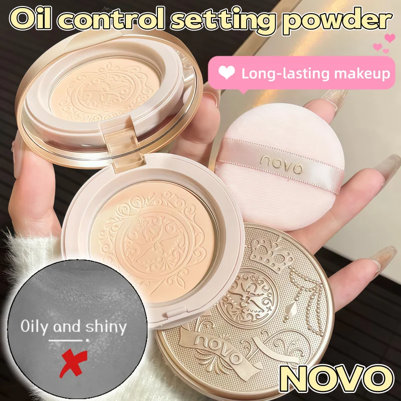 ノボ-セッティングパウダー-オイルコントロール-コンシーラー-ノンスティックパウダー-ウェットでもドライでも使用可能-長時間持続し、メイクを落としません