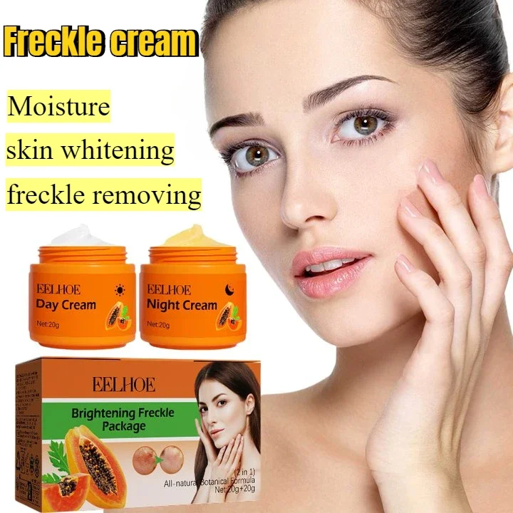 

Reduce Dark Spots Bleaching Cream Papaya Day & Night Sunscreen Lighten Dark Skin Brighten Complexion Moisturizing Skin Care