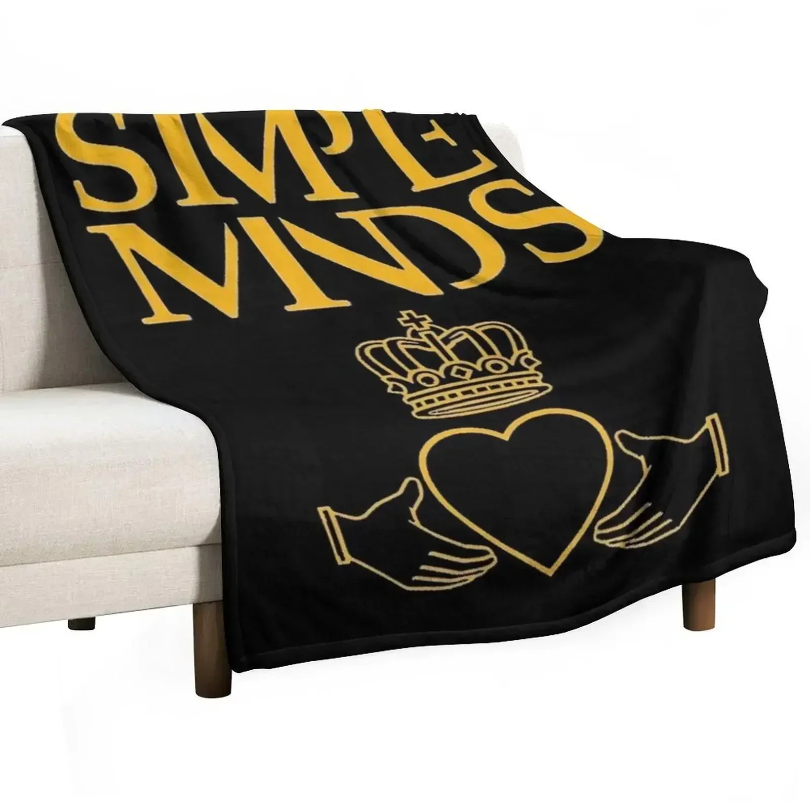 Simple Minds Logo Tri-blend Throw Blanket Thermal Flannels Flannel Blankets