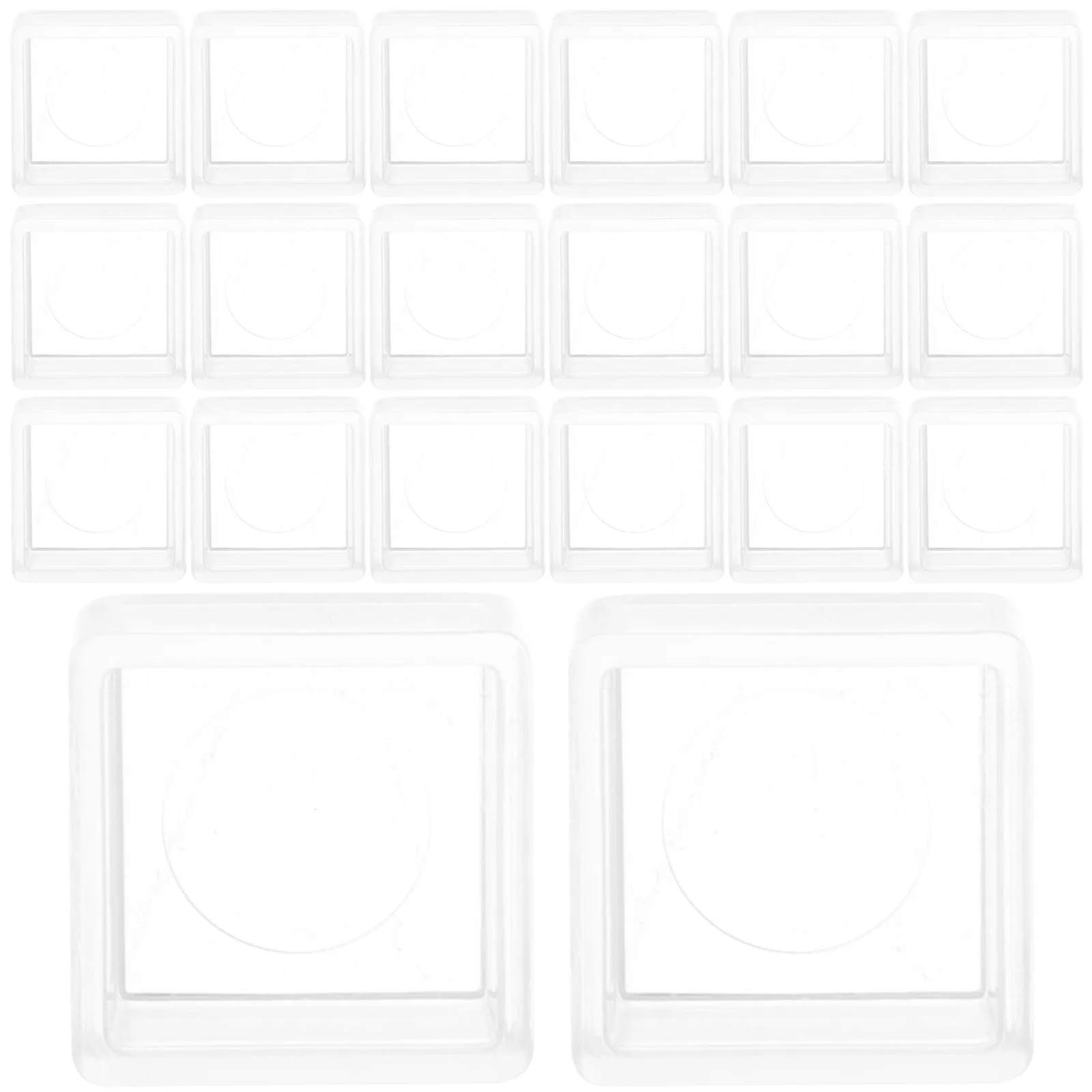 25Pcs Watercolor Paint Half Pans Plastic Empty Pans Durable Lightweight Case for DIY Watercolor Painting Artists