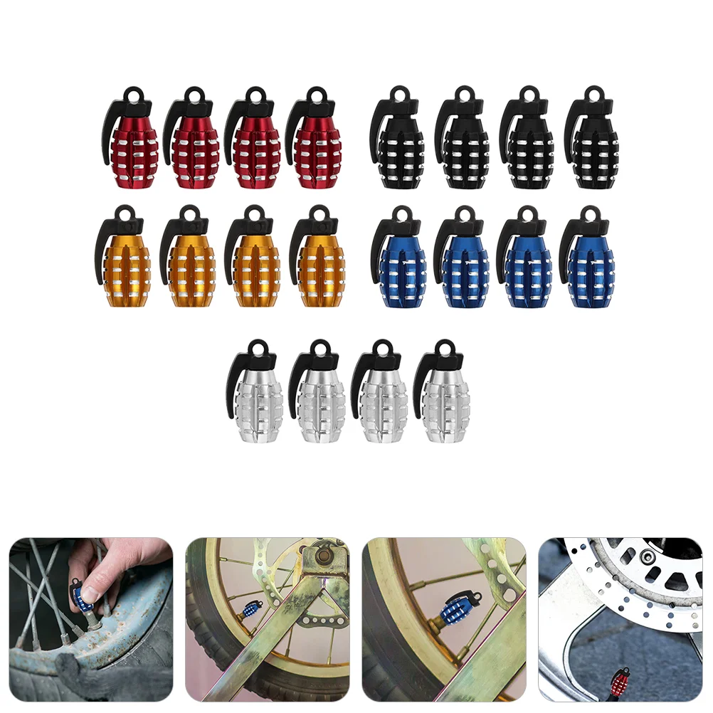 

20 Pcs Valve Cap Caps for Bike Tires Decoration Car Valves Stem Covers Dust-proof