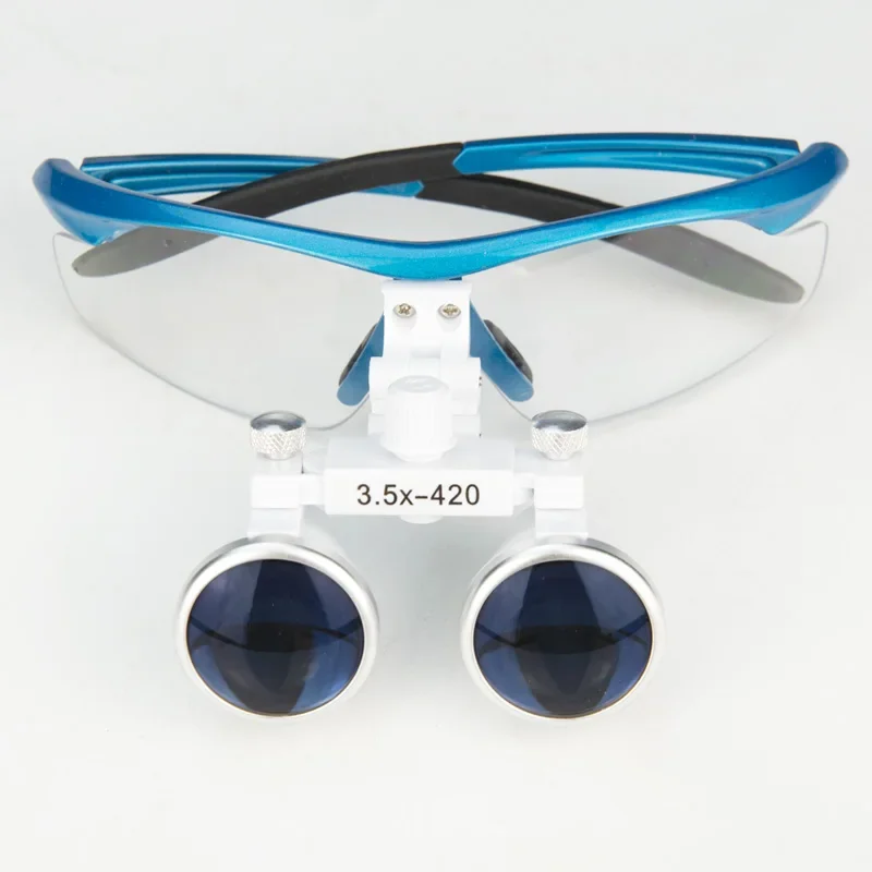 

Dental Loupe Optical Glass 2.5X 3.5X Portable Dentist Surgical Medical Binocularr Deantal Magnifier Blue Magnifying Glasses