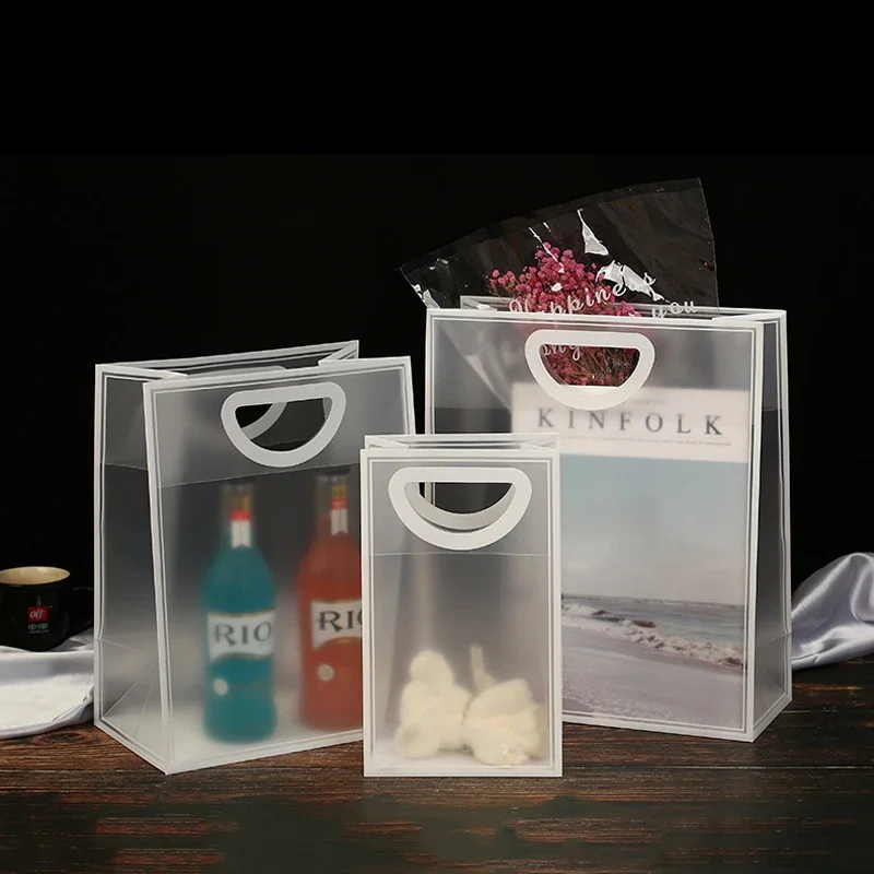 

10/20pcs Transparent Gift Bags For Wedding Birthday Party Candy Souvenir Cosmetics Package Bag Plastic Handbag Shopping Bag